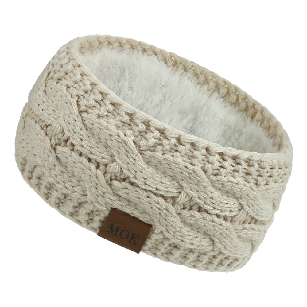 Wholesale Autumn and Winter Plush Acrylic Yarn Knitted Headbands